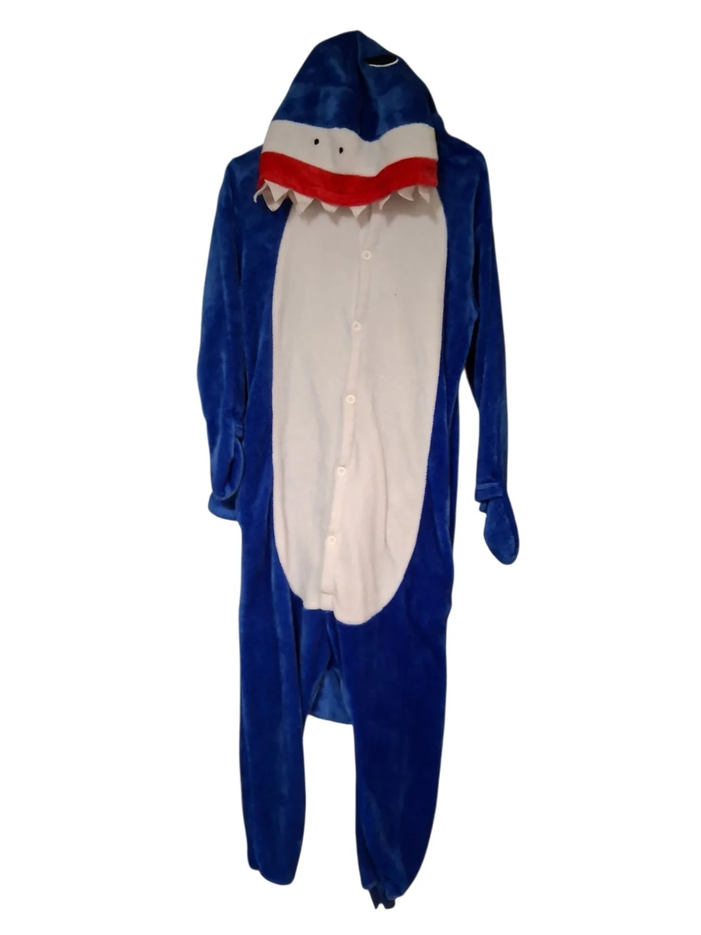 Kids Blue Shark Hooded Costume Onesie - Plush Shark Pajama